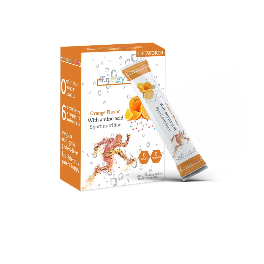 Lifeworth orange flavor mct oil c8 keto electrolyte drink