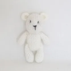 Newborn Handmade Crochet Sheep Toy Photography Props Lamb Knitted Mohair Stuffed Animal Doll Photography Accessories