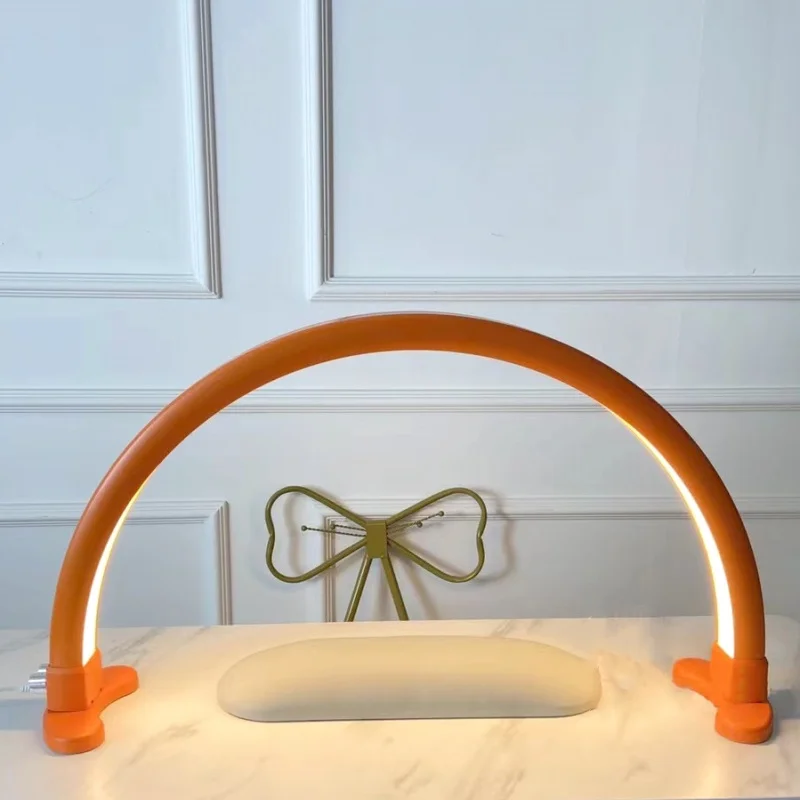 Private logo professional half moon ring lamp Arc desk led light beauty manicure nail led table lamp for nail salon techs