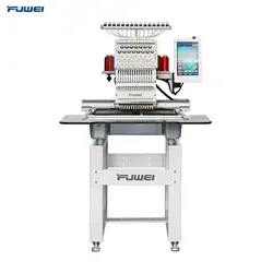 FUWEI cheap prices hat garment mini retail digital single head flat automatic embroidery machine