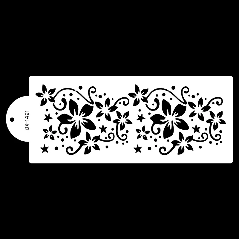 Hot selling multi stencil harvest heart diamond line stencil fondant embosser plastic cake mold baking tools