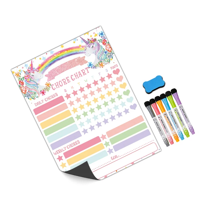 Magtoon Hot Sale Magnetic Calendar Planner And Markers Magnetic Meal Weekly Monthly Dry Erase White Board And Chore Chart