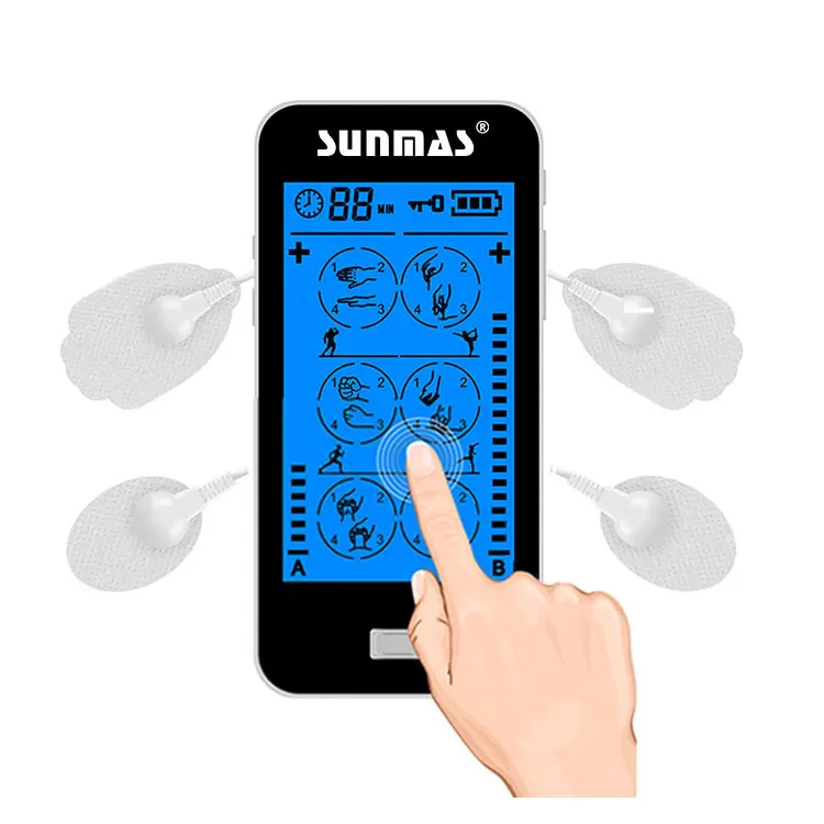 electric muscle stimulator therapy digital tens machine impulse massager physiotherapy for body pain relief