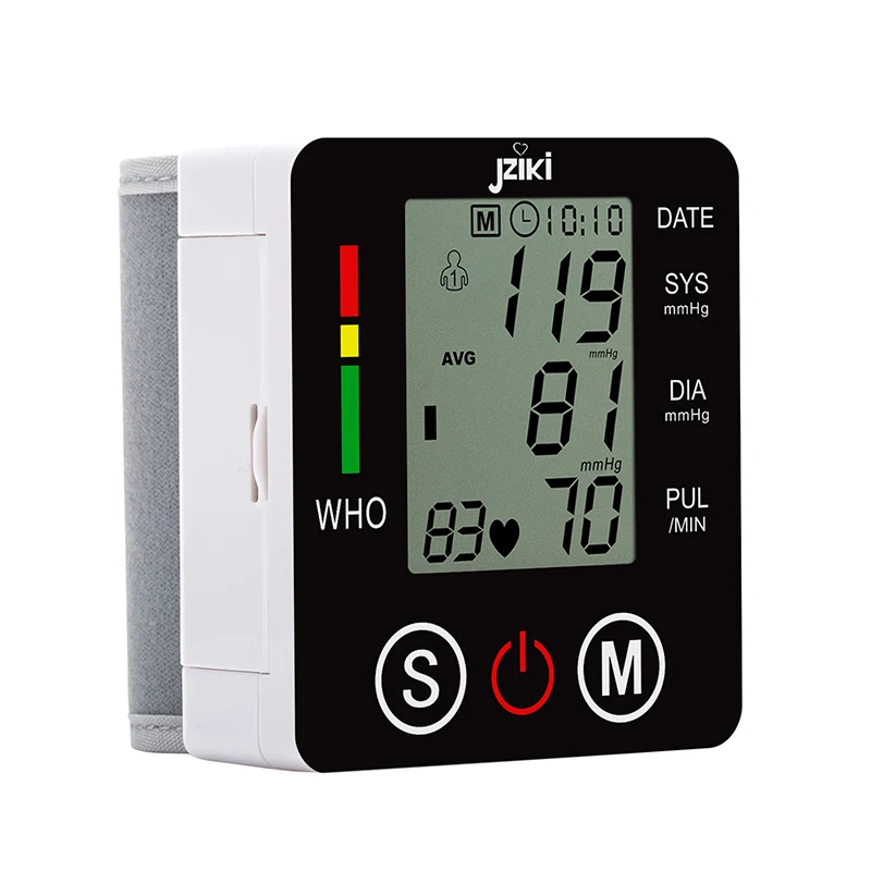 Factory Price JZIKI Sphyqmomanometer Intelligent Wrist Blood Pressure Monitor Mini Portable Tensiometer for Home Use