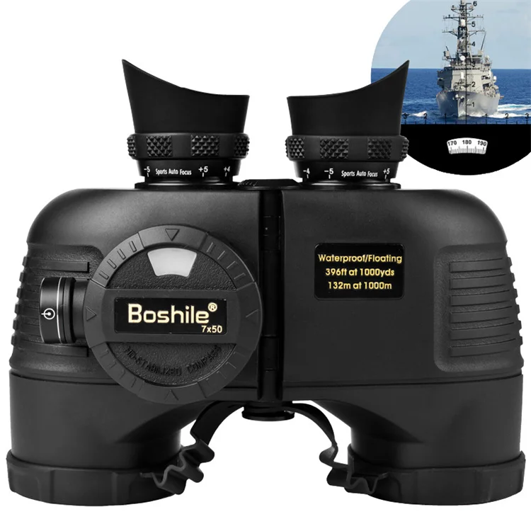 Boshile 10x Night Vision Binoculars High Power and High Definition 7x50 Marine Waterproof Telescope for Adults