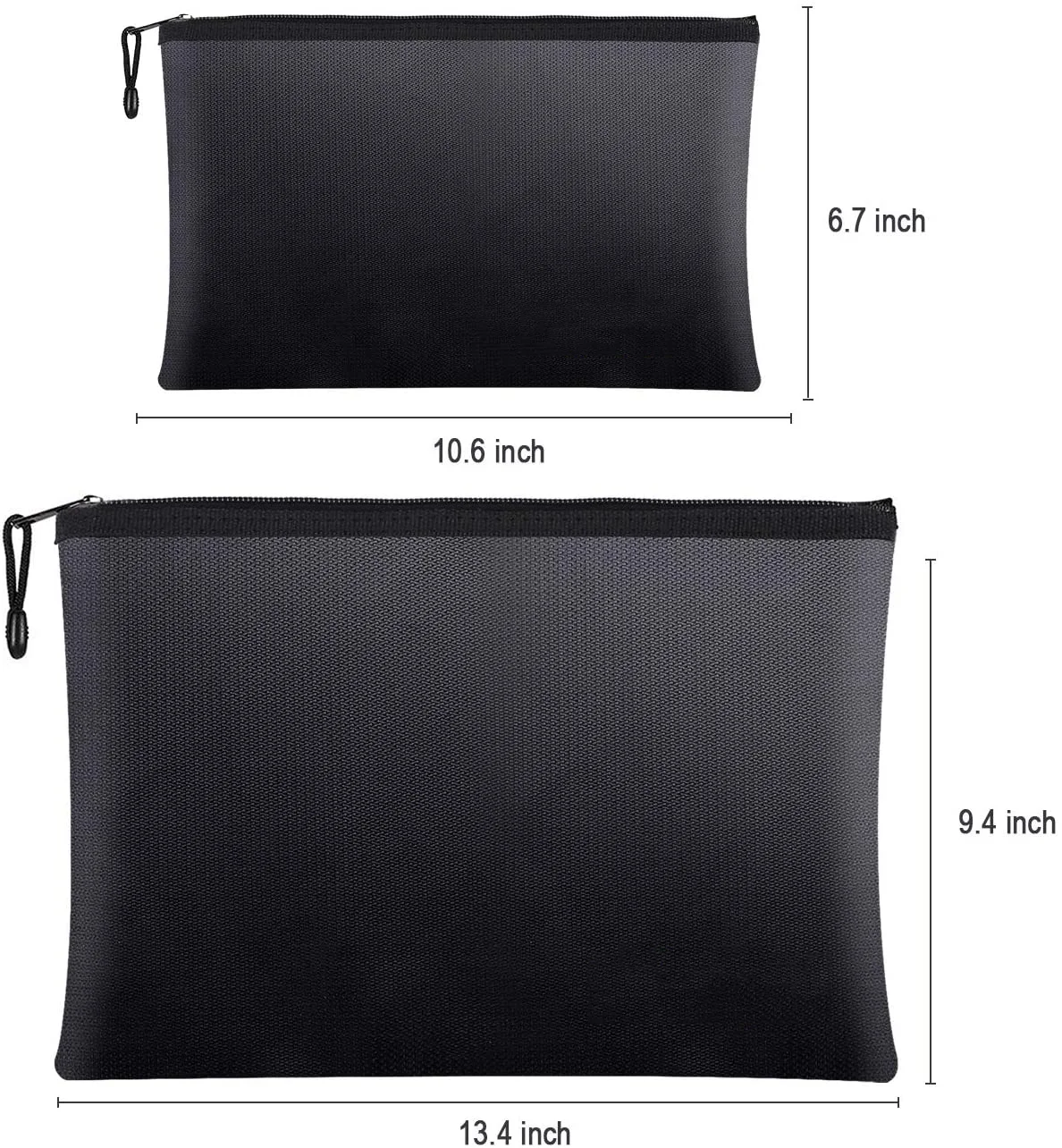 Wholesale Custom Waterproof and Fireproof Money Bag,Fireproof Safe Storage Pouch Fireproof Document Bags 2 Packs with Zipper