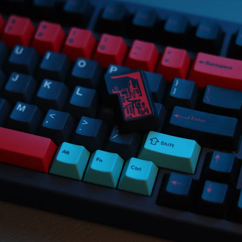 Neon Nights Keycaps PBT Cherry Profile Five Side Dye Sublimation 161 Keys For MX Switch 68/104/108 Mechanical Keyboard