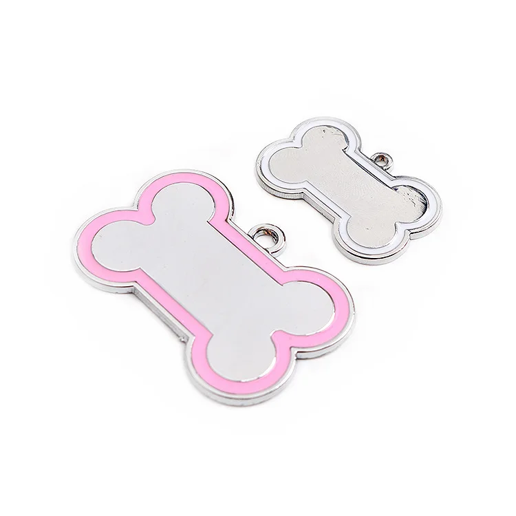 Manufacturer wholesale double-sided custom printed metal personalized pet ID tags dog name tags