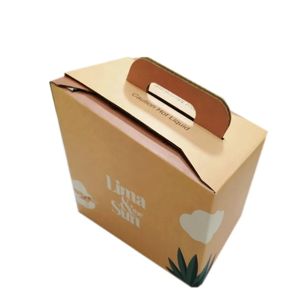 China supplier manufacture eco-friendly cheap disposable paper coffee box dispenser 96oz coffee to go carrier