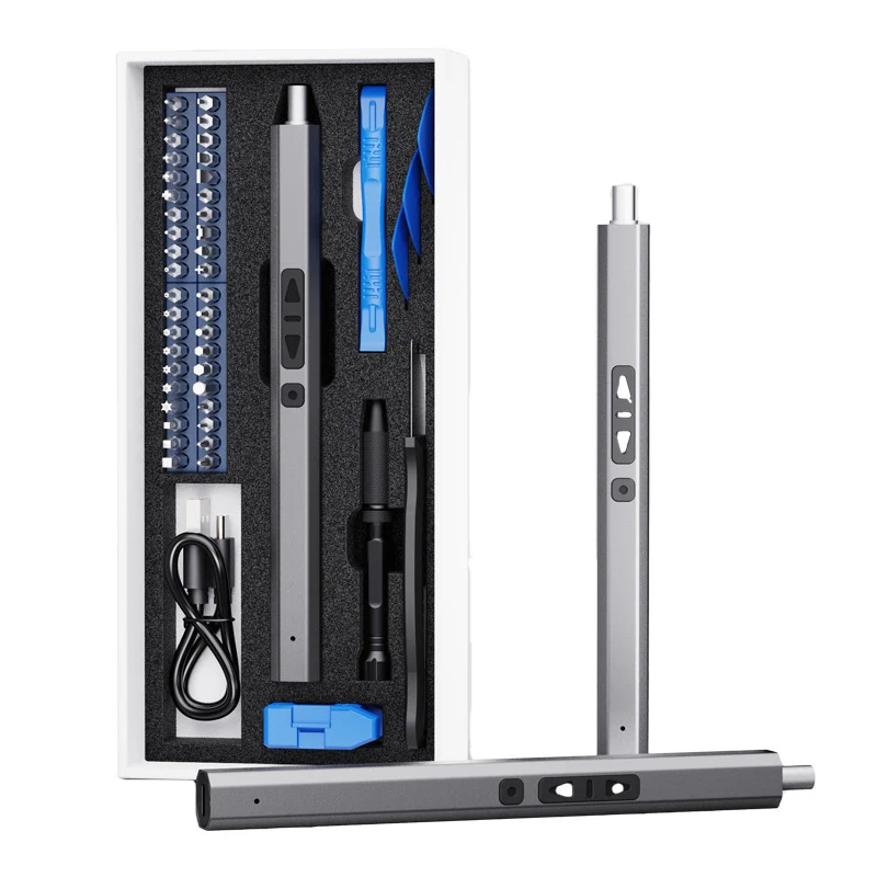 28 In 1 New Product Electric Screwdriver Set with 24 Screwdriver Bits Cross PH00 Torx Etc. for Mobile Phones Cameras