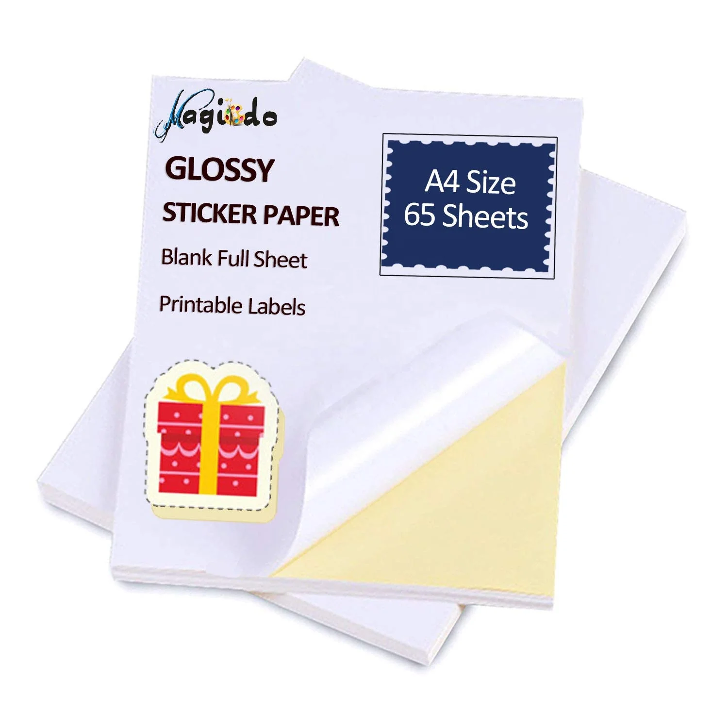 80g A4 size semi glossy sticker paper wholesale Semi Gloss Sticker Paper