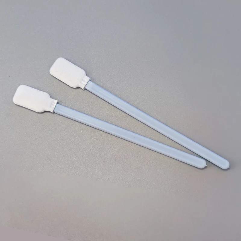 Lint-free Dust Removal Cotton Polyester Cotton Swab Wide Head PP Orange Handle Clean Room Dust Cleaning