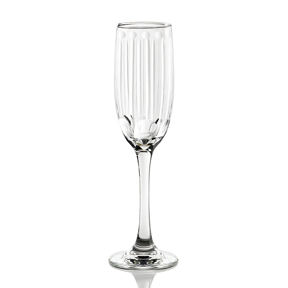 Luxury 180ml Flutes Goblets Glass 8oz Crystal Bubble Drinking Champagne Glasses