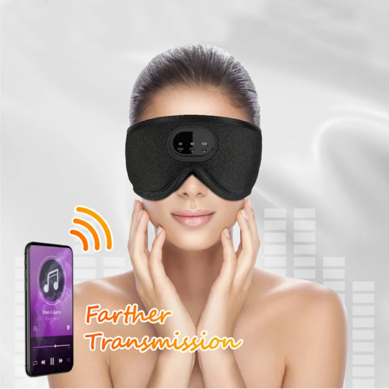Боковые слиперы стерео колонки Bluetooth 3D маска для глаз Серый громкой связи гарнитура Музыка дорожный спящий режим сна подарок мужчин и женщин