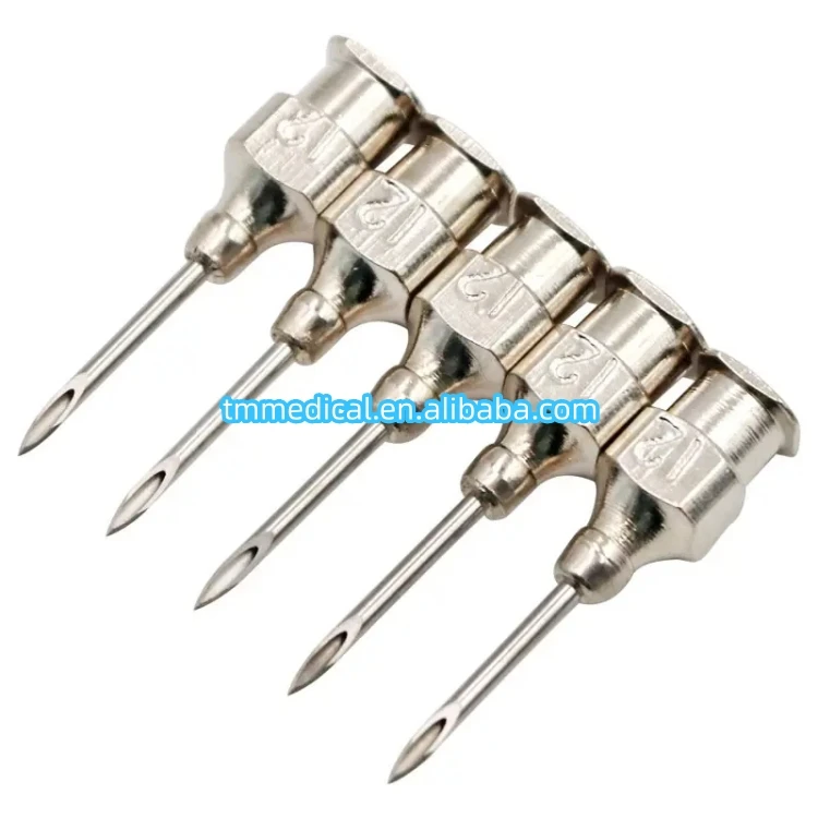 Reusable Hypodermic Treatment Needle For Veterinary Use (18G 3/4Inch Length)