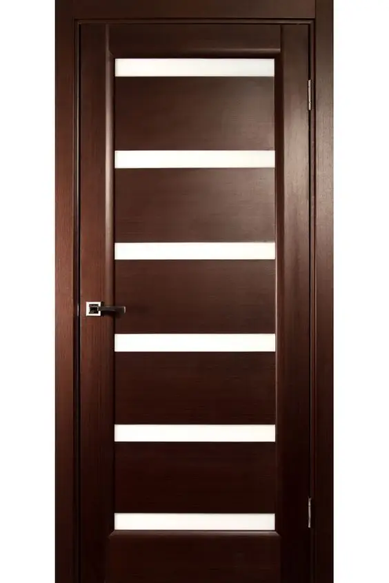 Modern MDF Door Interior Door Flush Series Glass Wood Venneer MDF Door