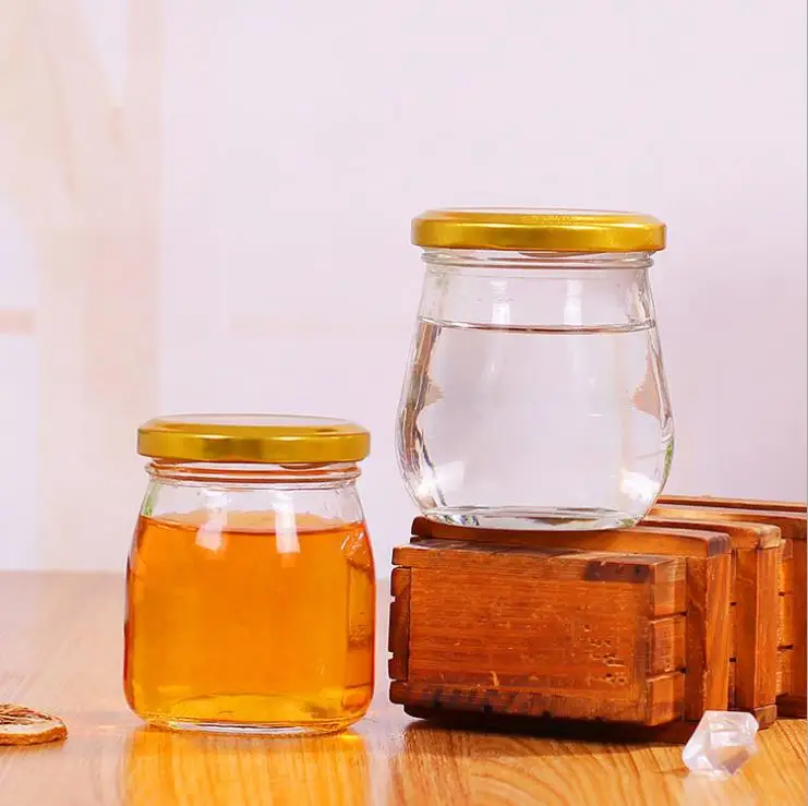 Mini 100ML Clear Round Pudding Jar Mousse Milk Honey Pudding Jar With Lid