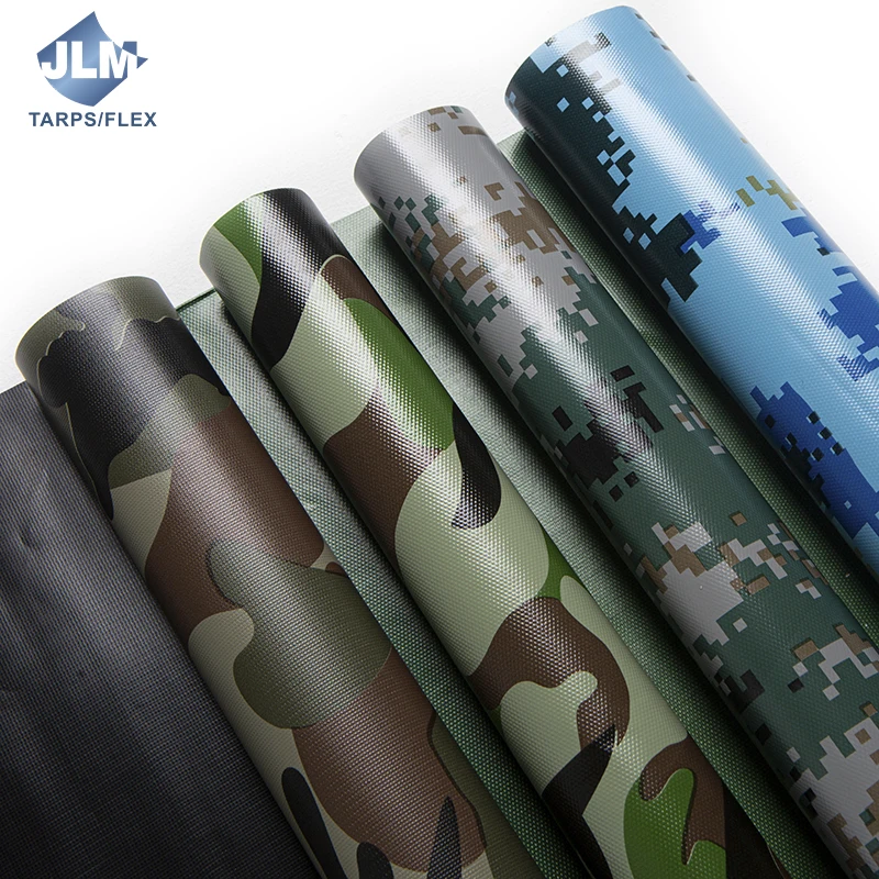 PVC Tarpaulin Wholesale Waterproof Tarp Camouflage Tent PVC  Tarps Tarpaulin Supplier Camouflage