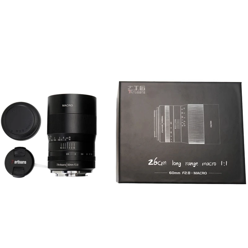 7artisans 60 мм F2.8 APS-C ручной объектив с фиксированным фокусным расстоянием макро камеры объектива Sony NEX E крепление Canon EF-M Fuji FX Macro