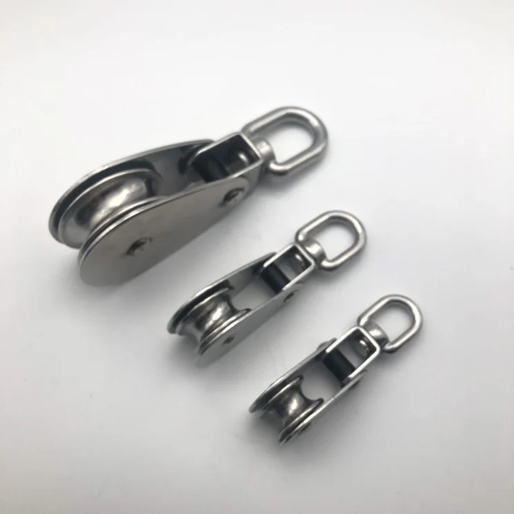 China Manufacturer Hardware Rigging Stainless Steel Swivel Eye Single Pulley Block