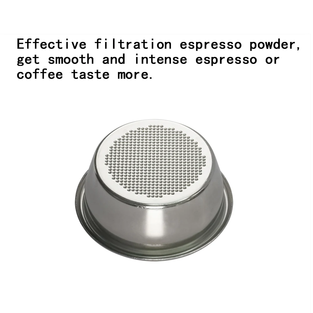 Customized 1PCS 54mm 2-Cup Coffee Filter Basket Stainless Steel Portafilter Container Reusable Washable Basket