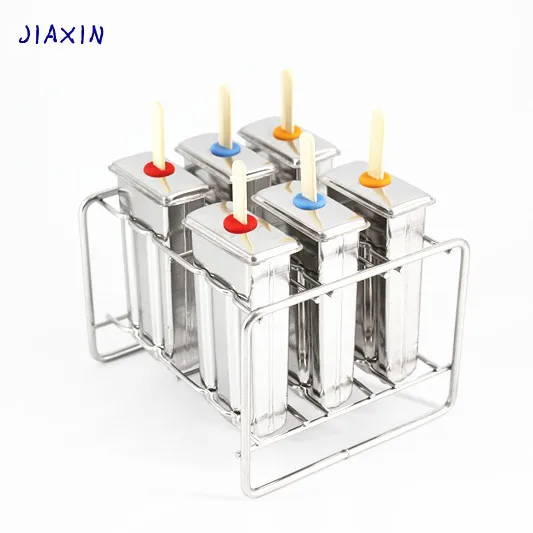 Big capacity Home DIY  ice cream popsicle mold ice lolly sticks molds Stainless Steel Popsicle Molds with stand