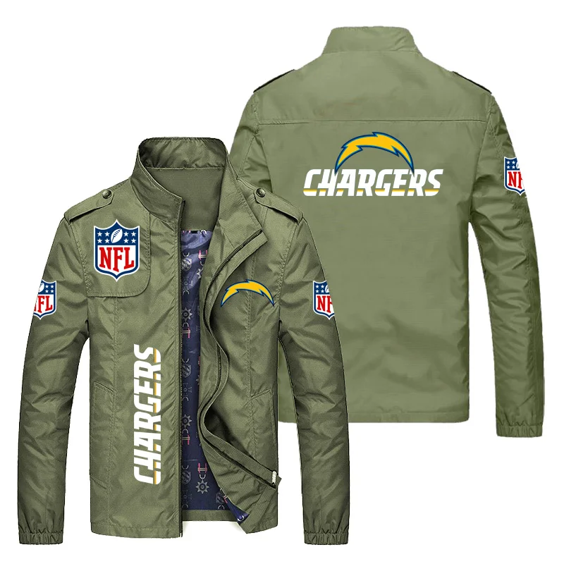 NFLE Chargers Hip Hop Jacket Men Cotton Casual For Leather Jacket Motorcycle Spring Men Jackets