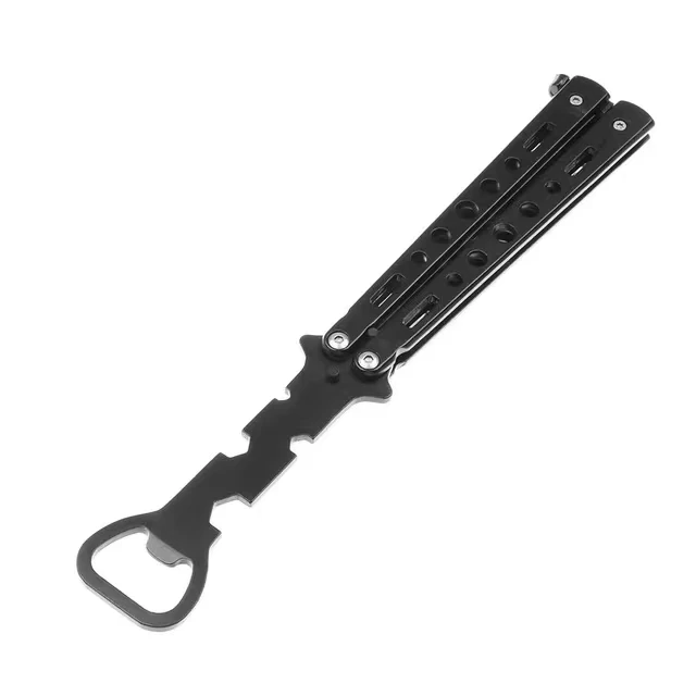 Outdoor Practice Training Csgo Balisong Beer Opener Knife Trainer Butterfly Bottle Opener