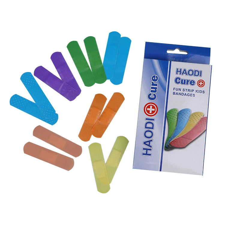 Cartoon Bandaid Medical Adhesive Wound Bandages Custom Logo Manufacturer Printed different shape Band aid Wound Plaster