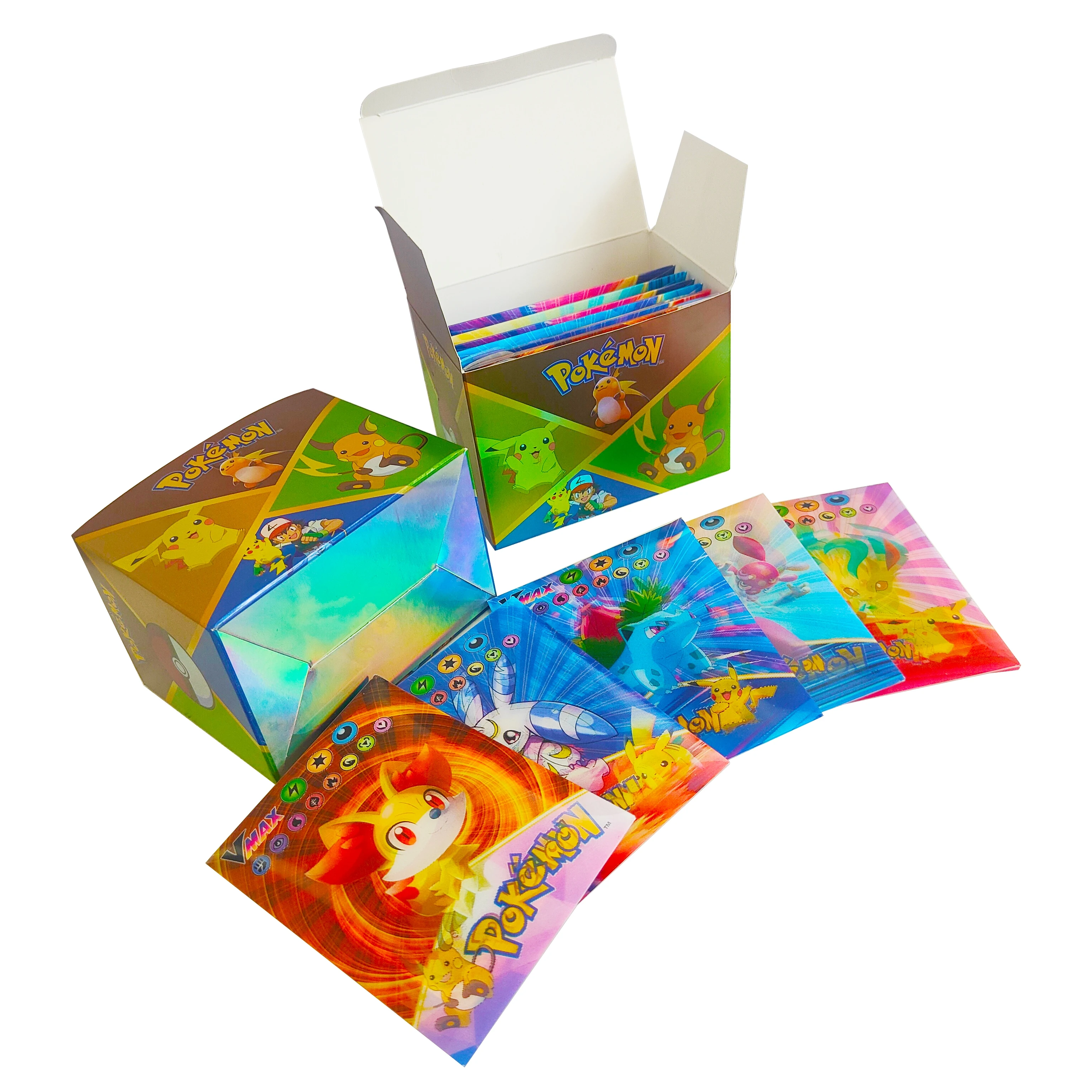 English Language Version Pokemond Cards 100Pcs Children Game Gift for Boy Card Collection Poke mon Cards 3D Original