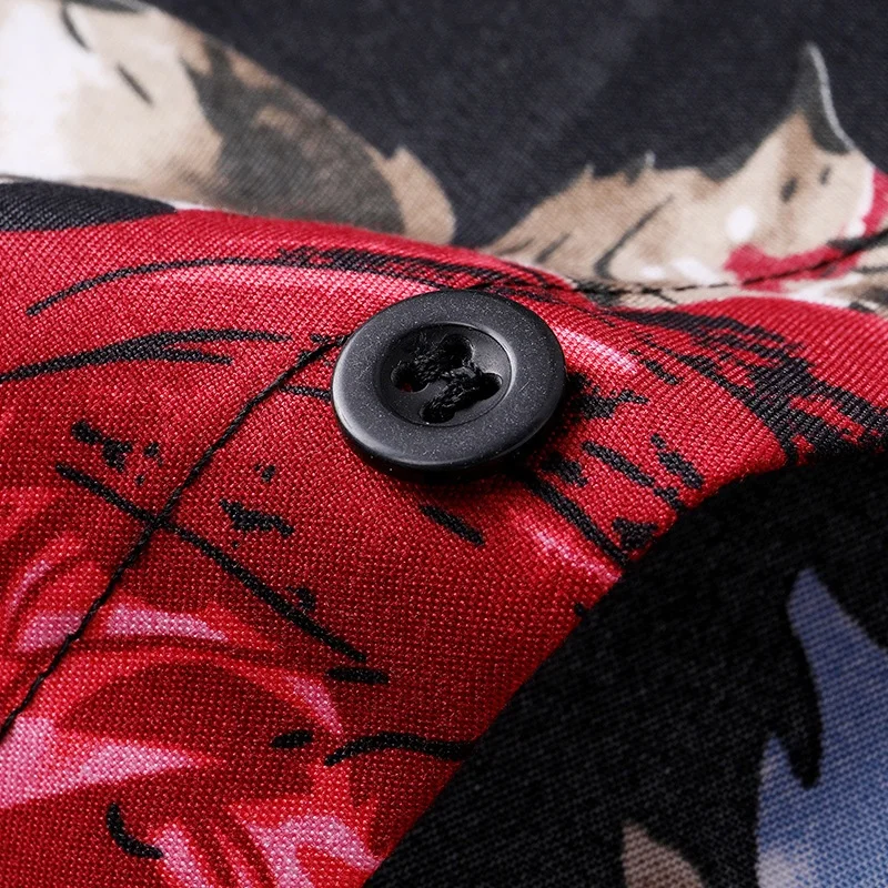 2023 Resort Spring Summer Shirt For Men Custom Printed Graphic Beach Hawaiian Short Sleeve Mens Hawaiian Shirt