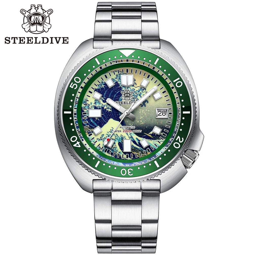 Ready to ship! SD1970J STEELDIVE High quality 20atm luxury stainless steel case dive watch men for sale