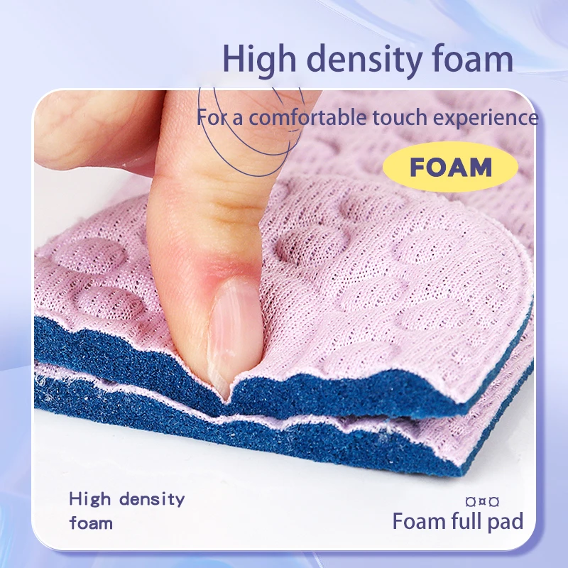 MOQ 1 pair 5d non-slip massage insole custom comfort memory foam high heel shoe insole memory foam insoles for leather shoes