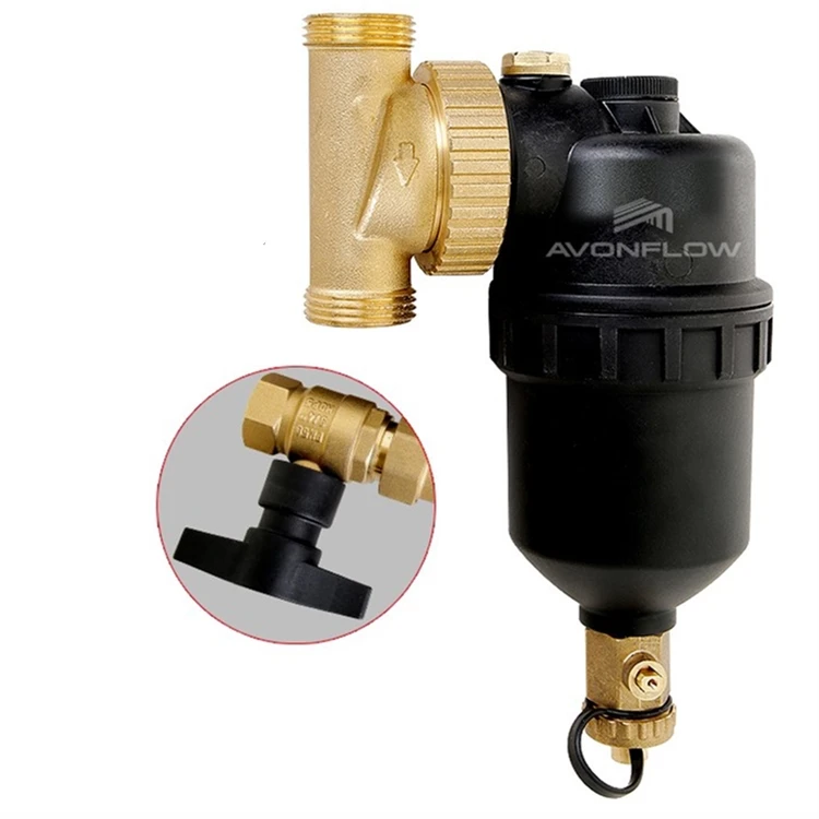 2022 DOZ 12000 Gauss Brass Magnetic Boiler Filter Magnetic Filter for Hydronic Underfloor Heating Boiler System