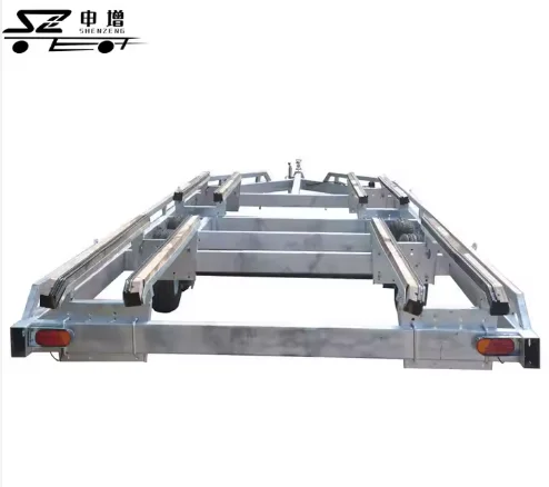 European-Style 2.7t Four-Wheel Two-Axle Folding Boat Trailer Customizable Size