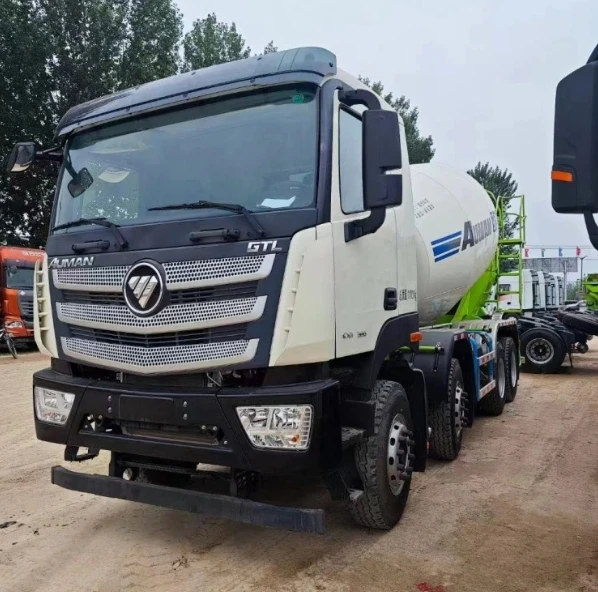 used Foton Auman 8X4 12 Wheeler 12cbm Concrete Cement Mixer Truck for sale