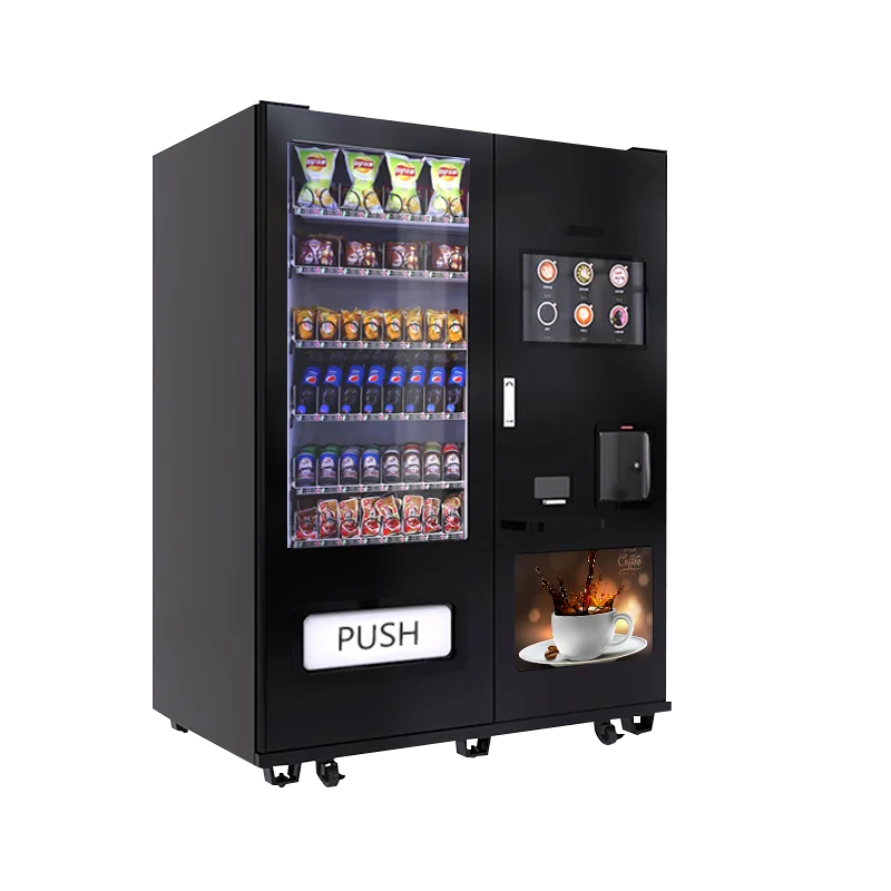 Multi-Payment Method Automatic Combo Vending Machine Touch Screen Snacks Coffee Coin Vending Machines