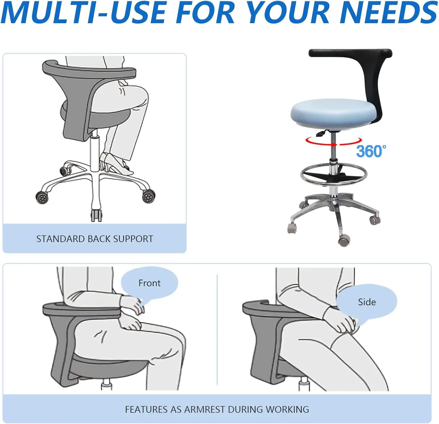 Medical Hospital Adjustable Dental Stool Assistant Dentist Doctor Chair Saddle Ce White Modern Sirona Dental Chair Price Manual