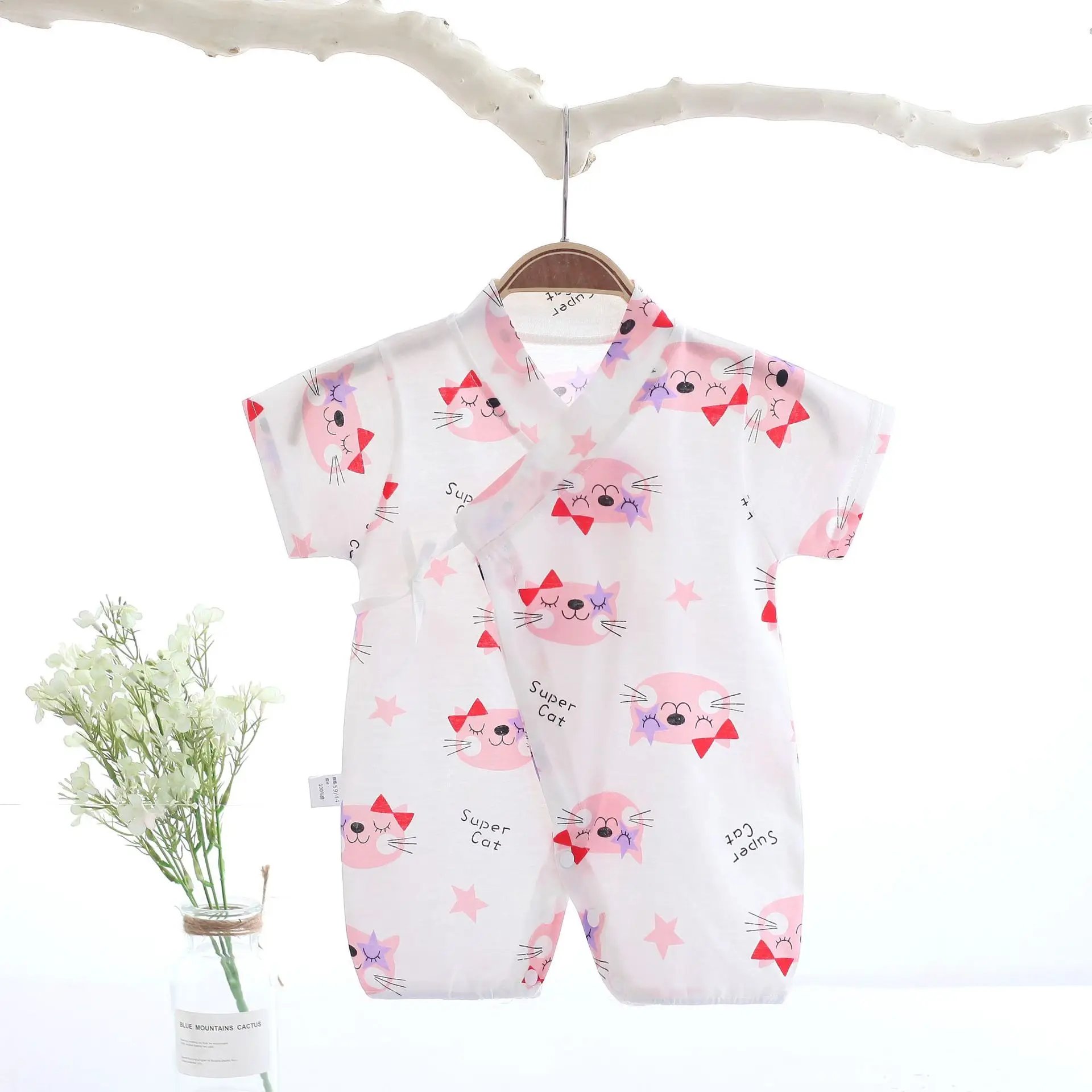 Summer Baby Jumpsuit Combed Cotton Print Baby Romper Lightweight Breathable Short-sleeved Rompers