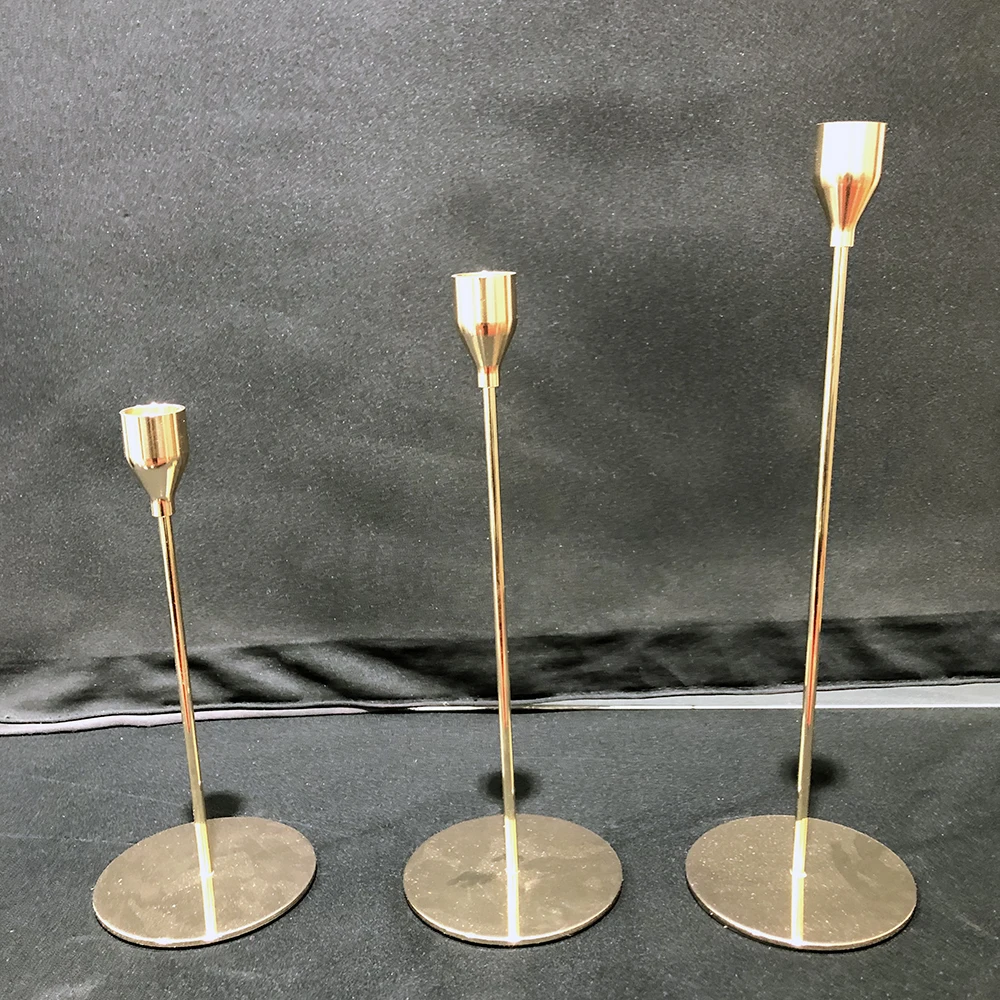 New Antique Candle Holder Wrought Iron Gold Candle Holders For Wedding Table Centerpieces