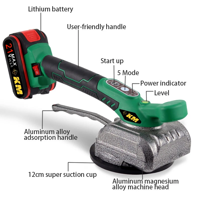 KM High Power Automatic Vibration Tiling Portable Tile Laying Machine for Tiling