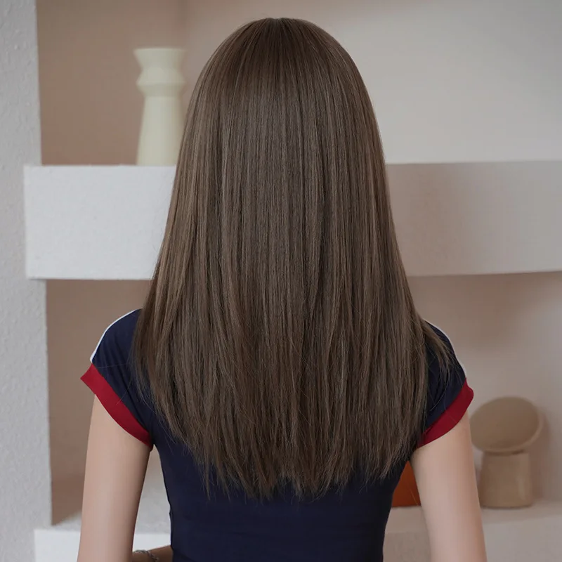 HW227 asia market hot sell 54cm T part smooth soft touch natural straight wig human hair for women