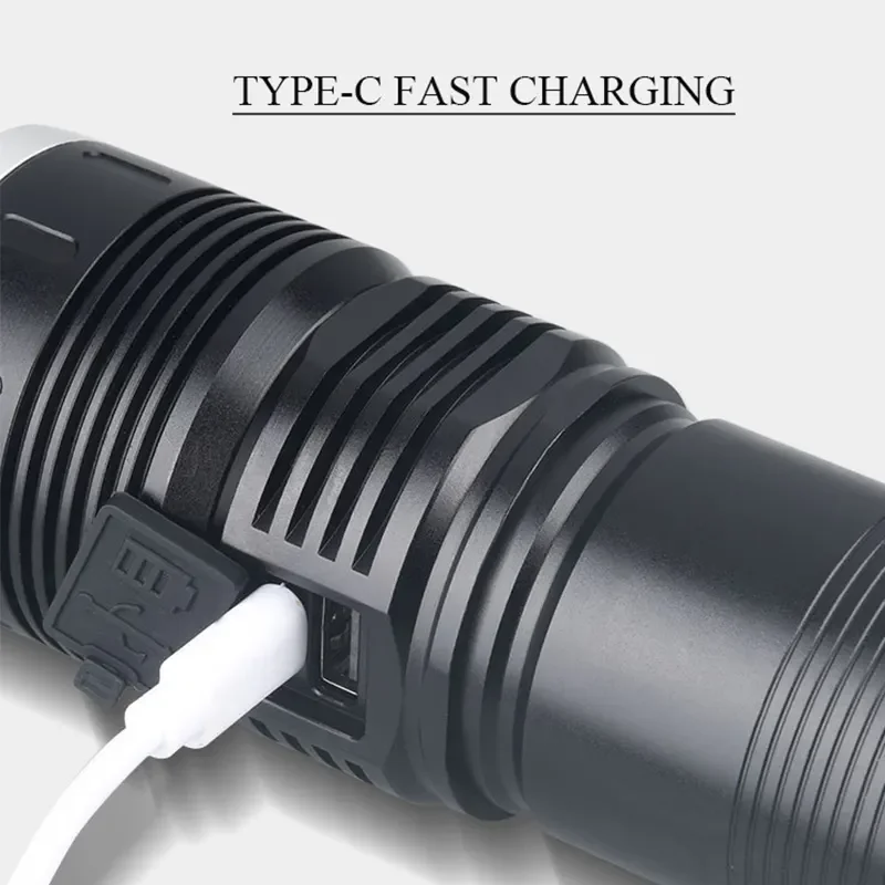 Новое поступление фонарик 30 Вт белый лазерный usb зарядка аварийный светодиодный power bank