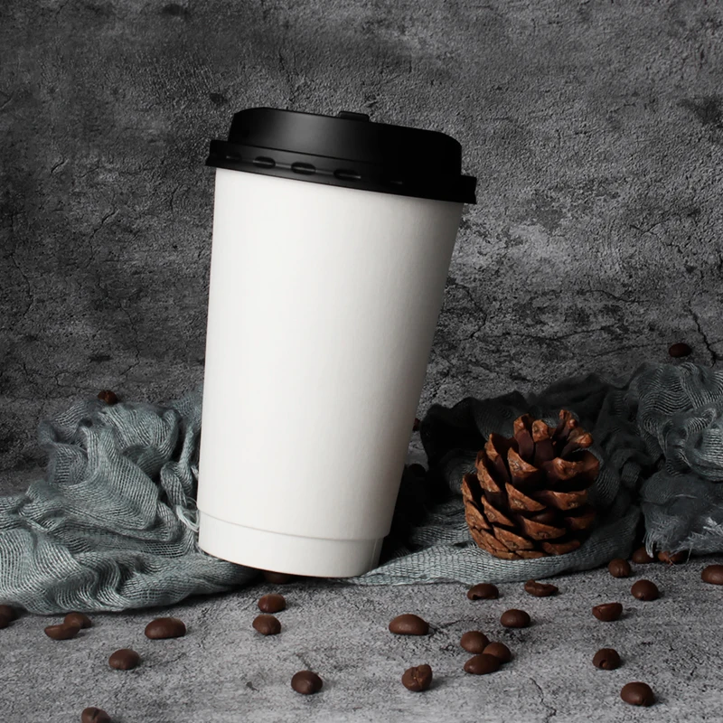 Takeaway packing hot drinks disposable ribbed corrugated tea ripple coffee paper cup