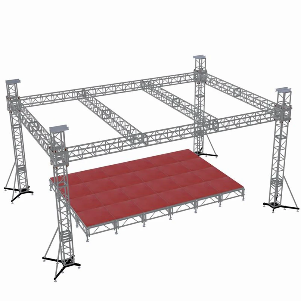 30x30 Second Hand Aluminum Flat roof structure Manual hoist lifting Events truss roof truss hoist lifting system for event