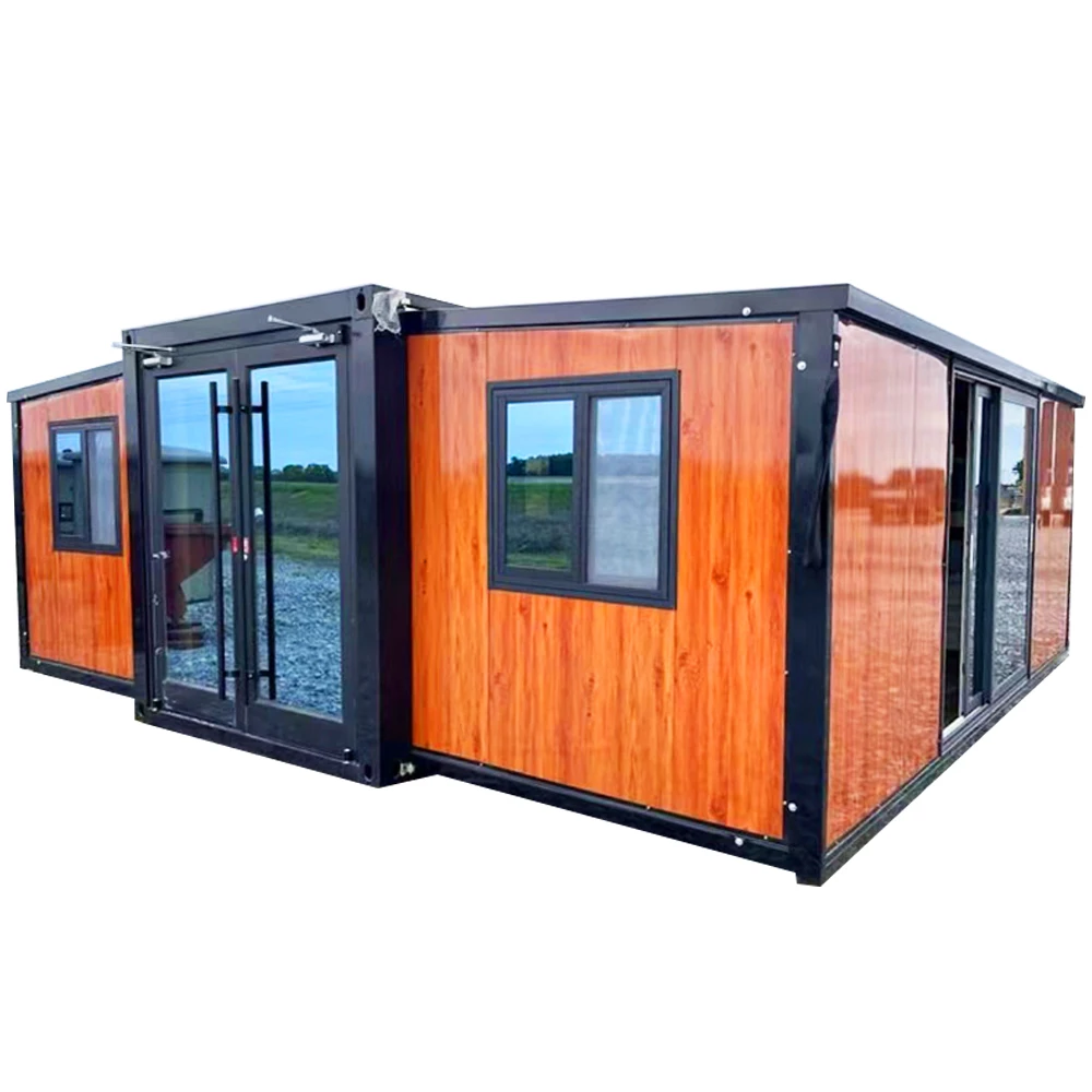 40ft 20ft hurricane proof homes luxury Easy Folding expandable container prefabricated camp cabin modular tiny house