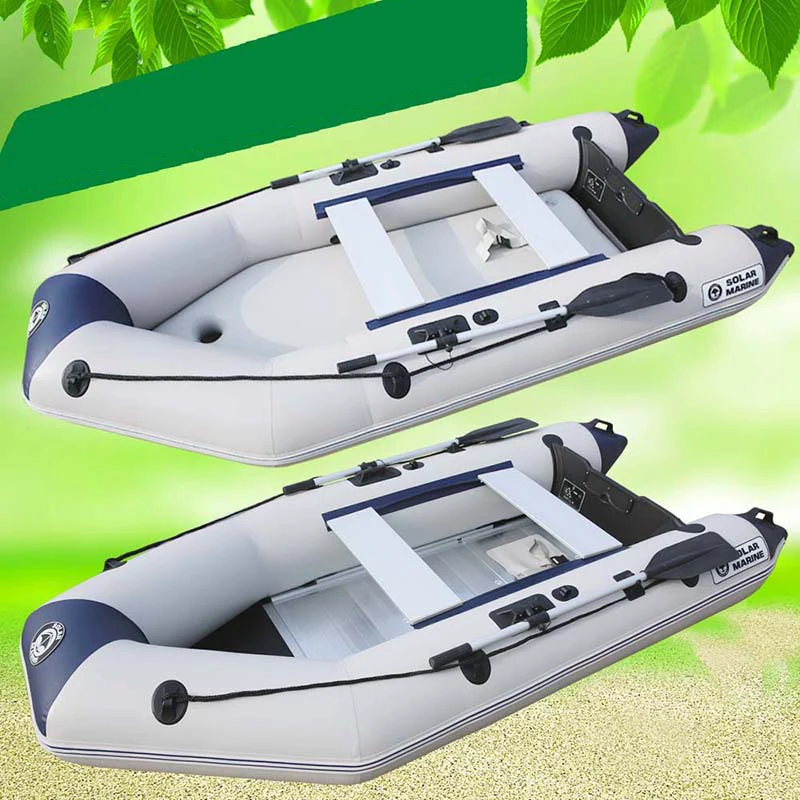 Inflatable PVC Rowing Fishing Boats Canoeing Air Deck Bottom Boat Kayak Drop Stitch Paddle Inflatable Fishing Canoe Kayak