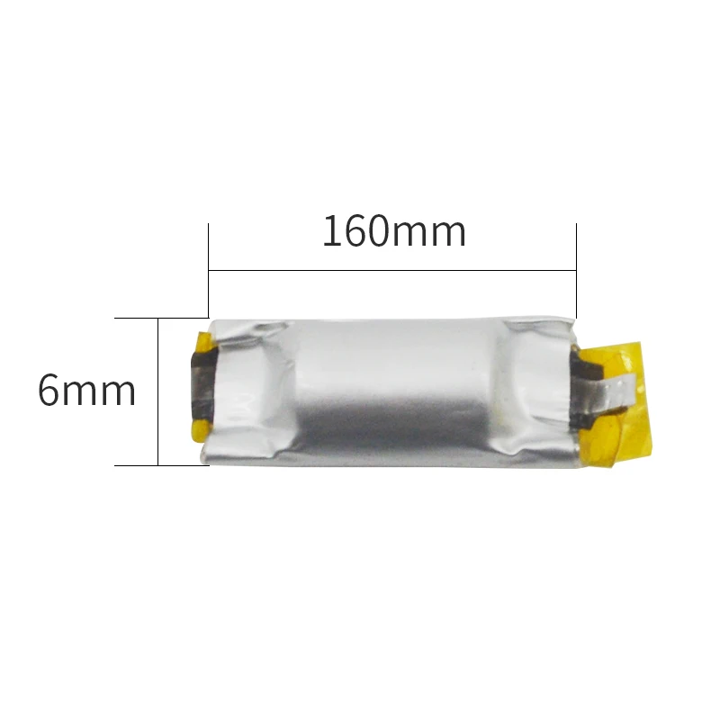 Bulk Sale Rechargeable Li Polymer Battery 3.7V 25mAh R60160 Lithium Polymer Battery for Earphone Bluetooth Device