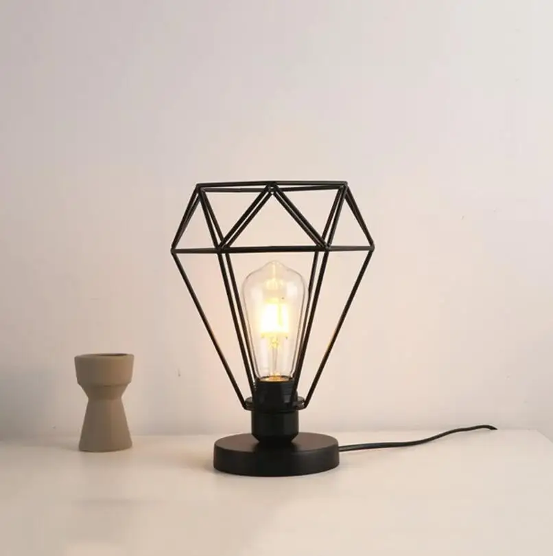 Metal nordic table lamp Iron Frame Decoration LED Table Lamp Creative Home Accessories