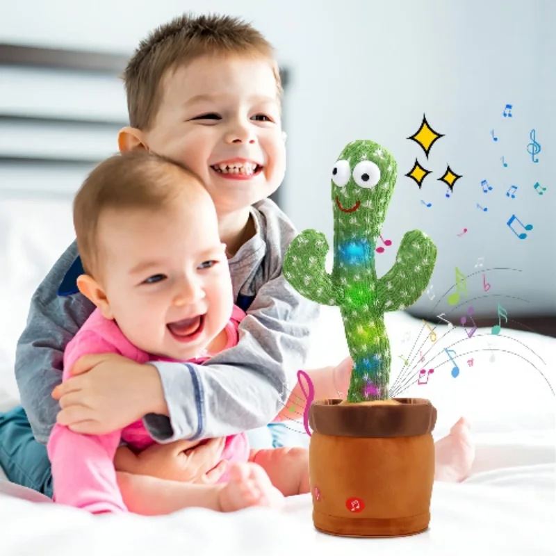 Dancing Cactus Singing Toy Soft Plush Talking Recording Electric Speaking Cactus Baby Toys